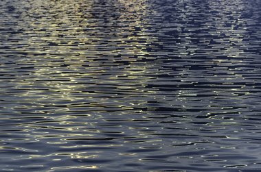 Dalga deniz günbatımı ışık, soyut arka plan yansıması