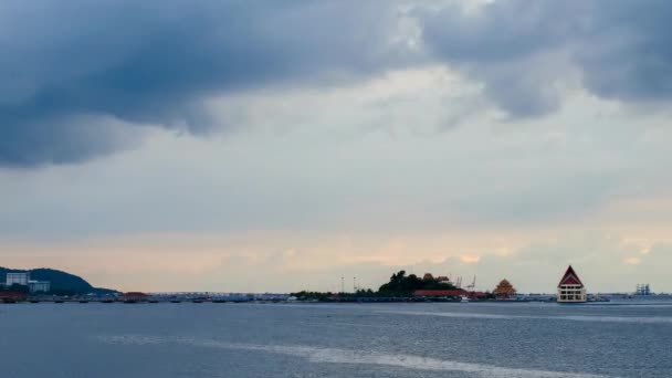 4K UHD time lapse of Storm begin at sea, Thailand — Stock Video