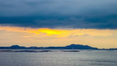 günbatımı dijital panning ile Si Chang Adası'nda 4 k Uhd zaman atlamalı