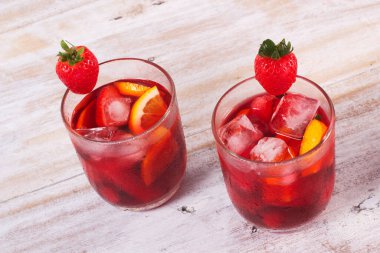 Fresh cocktail drink-fruit juice