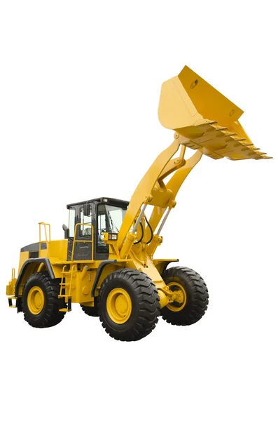 Big bulldozer isolated on a white background — Stock Photo, Image