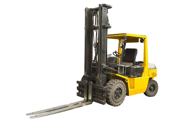 Beyaz bir arka plan üzerinde izole forklift — Stok fotoğraf