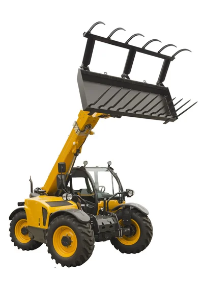 Telescopic handler on a white background — Stock Photo, Image