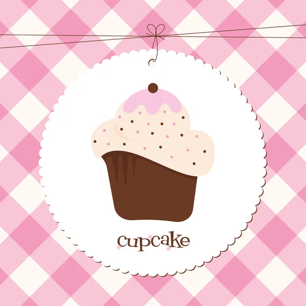 Cupcake with Star Sprinkles — Stock Vector