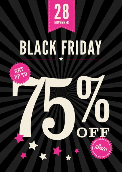 Cartaz de venda Black Friday —  Vetores de Stock