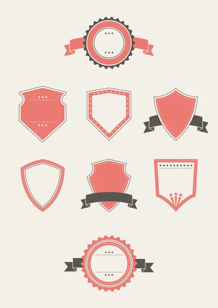 Blank Badges and Shields — Stock Vector