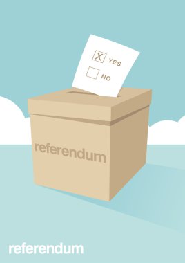 Bir referandum için oy sandığı