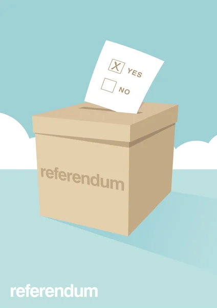 Ballot Box for a Referendum — Stock Vector