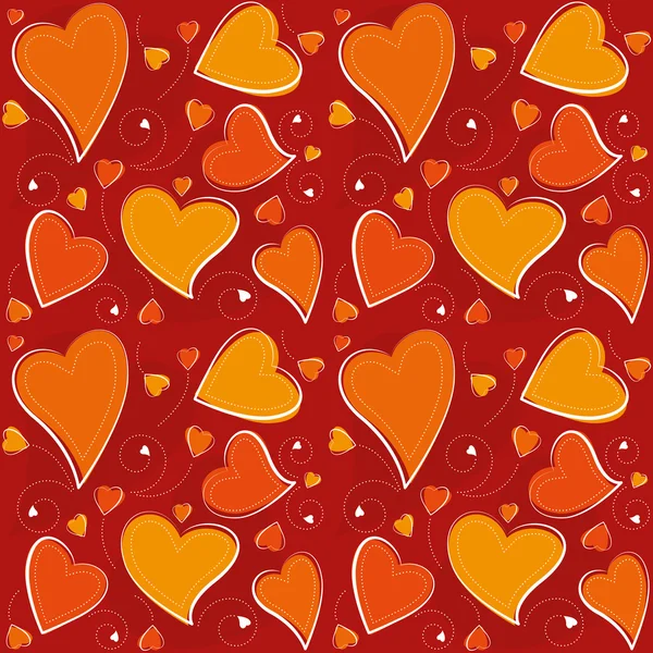 Valentine's Day Seamless Background — Stock Vector