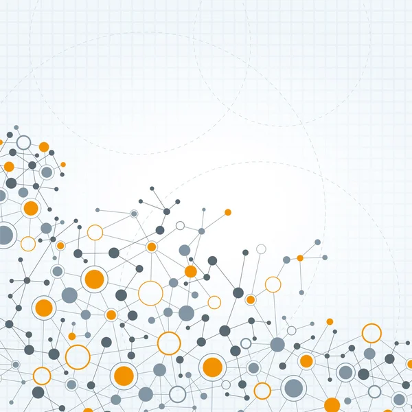 Pengelompokan Belakang Abstrak Jaringan Teknis - Stok Vektor