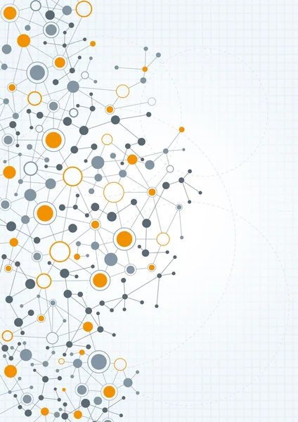 Pengelompokan Belakang Abstrak Jaringan Teknis - Stok Vektor
