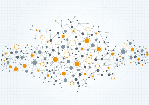 Abstrakter Hintergrund des technischen Netzwerks — Stockvektor