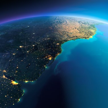 Detailed Earth. South America. Rio de La Plata clipart