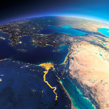 Detaylı toprak. Afrika ve Orta Doğu