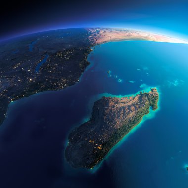Detaylı toprak. Afrika ve Madagaskar