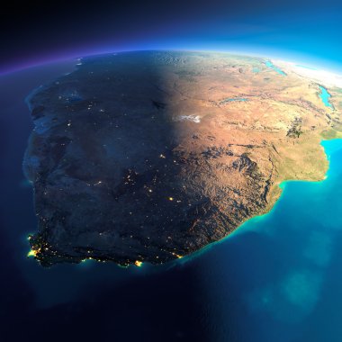 Detaylı toprak. Güney Afrika