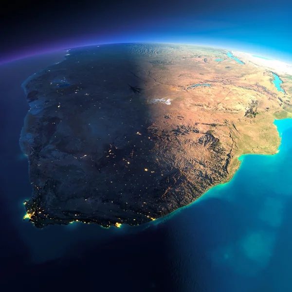 Detailed Earth. South Africa — Stock Photo, Image