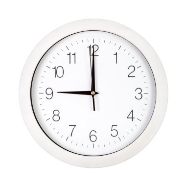 Saat 9'da gösterilen saat yüzünü
