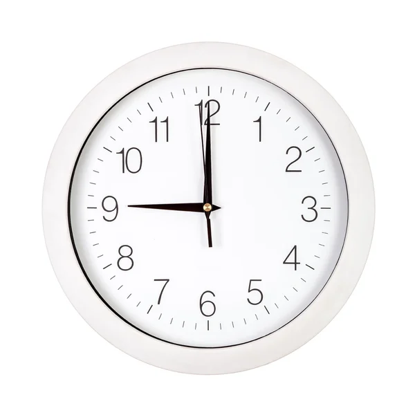 Cara do relógio mostrando nove horas — Fotografia de Stock