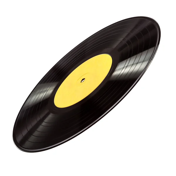 Vinyl record op wit — Stockfoto