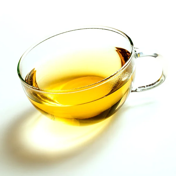 緑茶のガラスのコップ — ストック写真