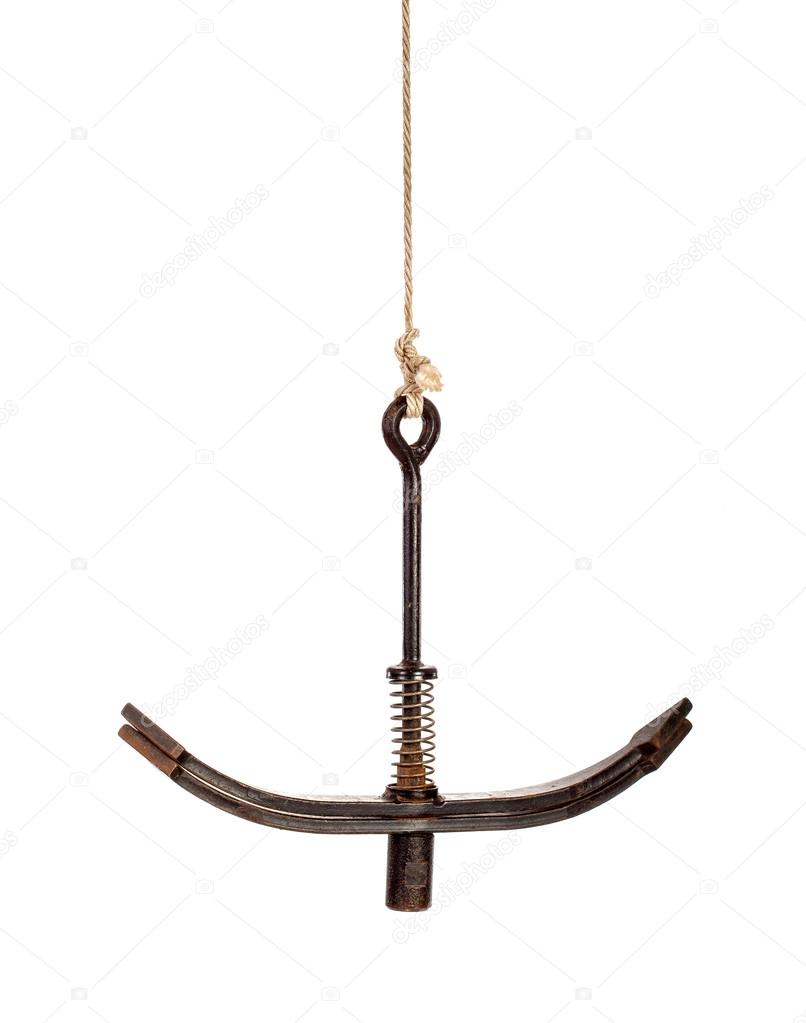 Anchor on rope isolated