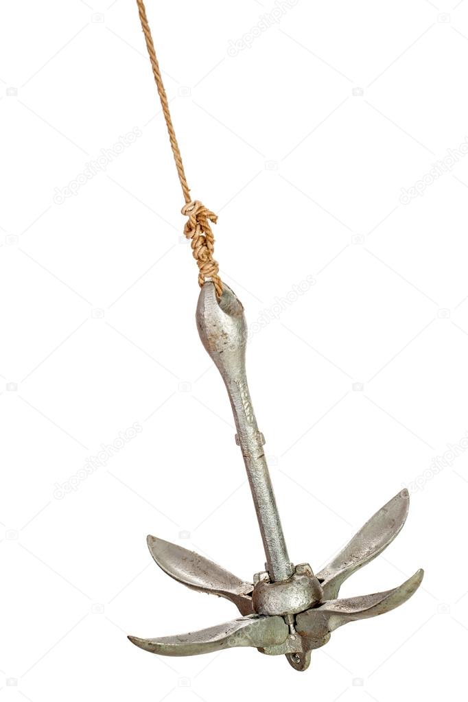 Anchor on rope isolated