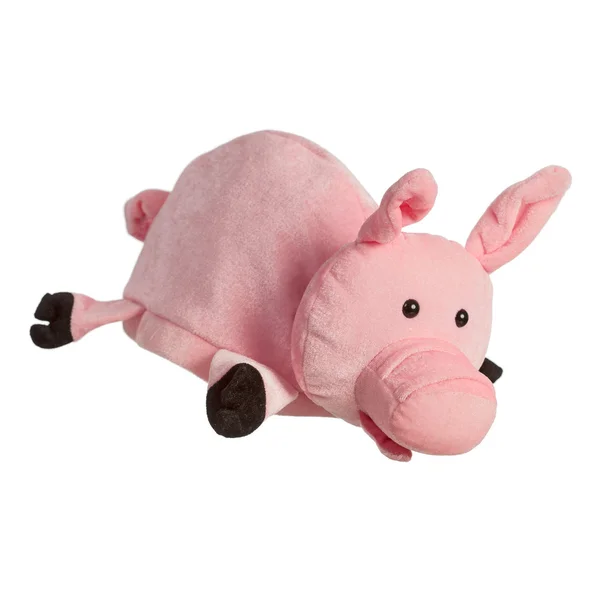 Plush toy pig isolated — Stock Photo, Image