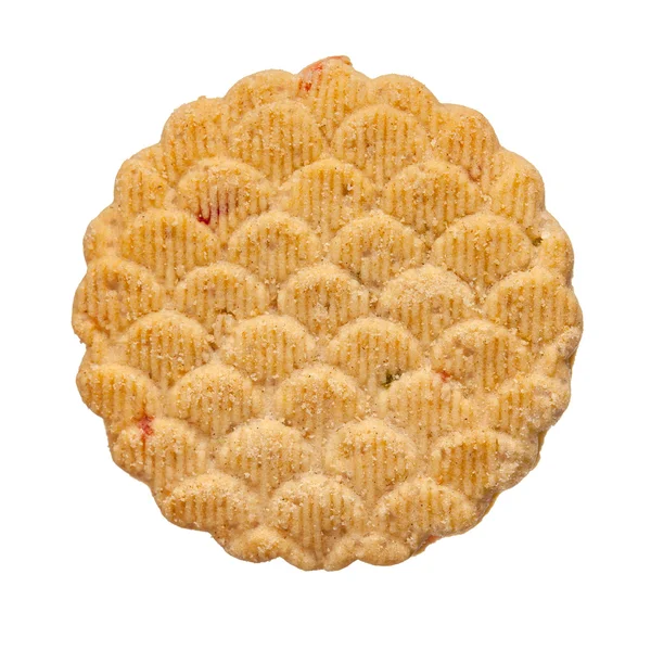 白い背景の上の丸いクッキー — ストック写真