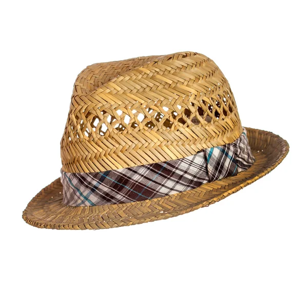 Male straw hat isolated — Stock Photo, Image