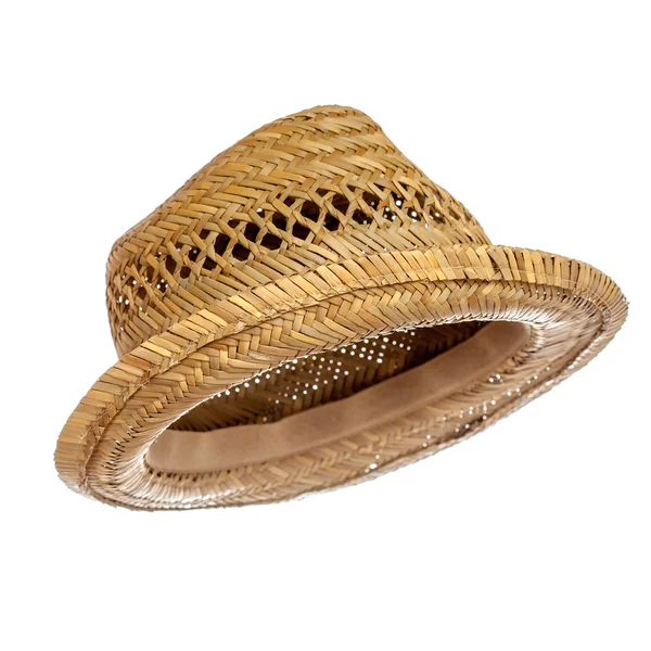 Male straw hat isolated — Stock Photo, Image