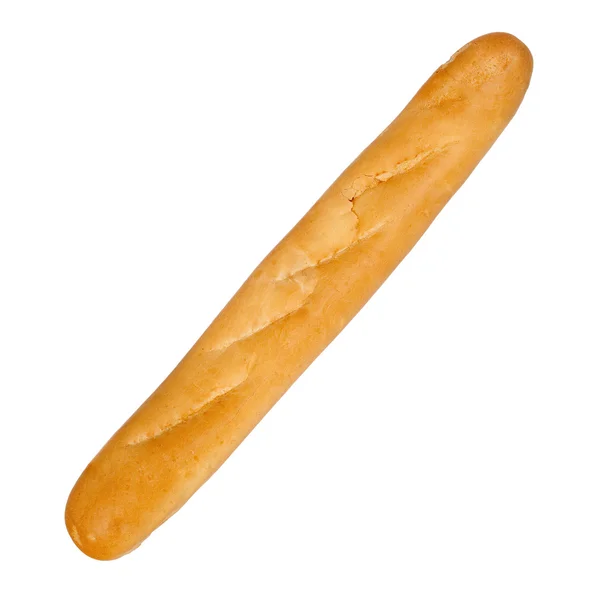 Fransız ekmeği beyaz bitti izole — Stok fotoğraf