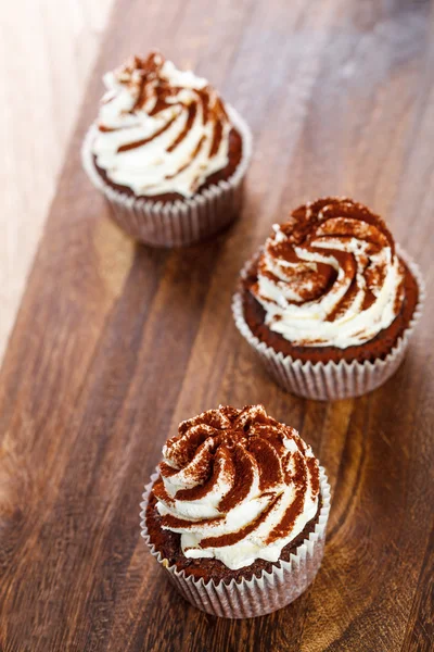 Bolo de cacau com queijo creme — Fotografia de Stock