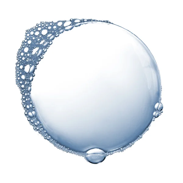 Mýdlové bubliny pěny, samostatný — Stock fotografie