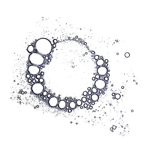Schuim bubbels patroon gegroepeerd in cirkel — Stockfoto