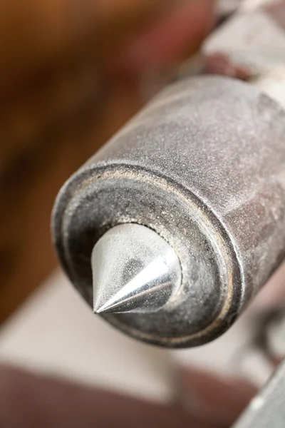 Detalhe do torno sobre fundo borrado — Fotografia de Stock