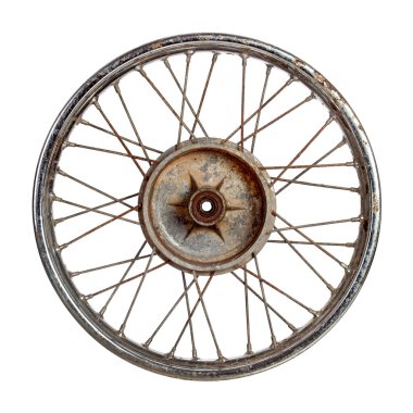 Eski motosiklet RIM izole