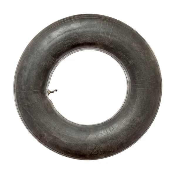 白色背景上的轮胎管 — 图库照片