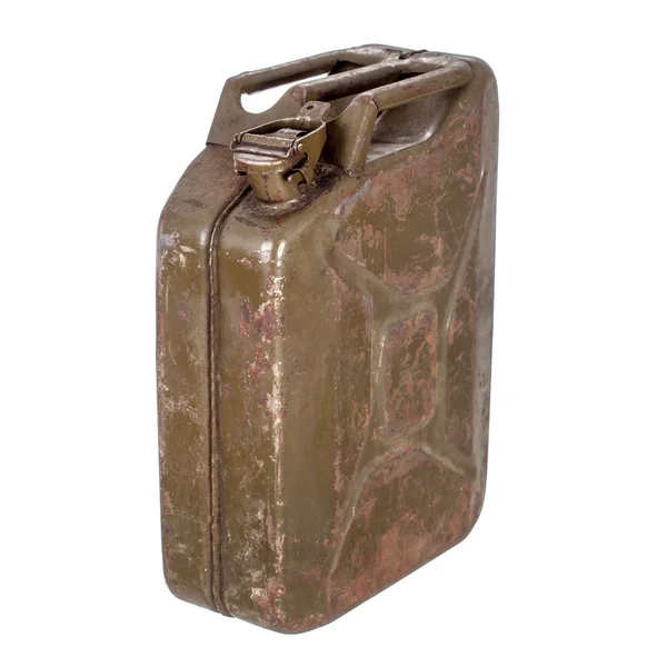 Old rusty gasoline canister — Stock Photo, Image