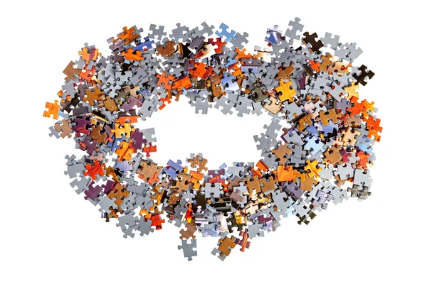 Jigsaw Puzzle parçaları çerçeve — Stok fotoğraf