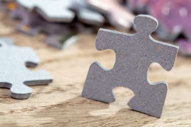 closeup jigsaw bulmaca parçası