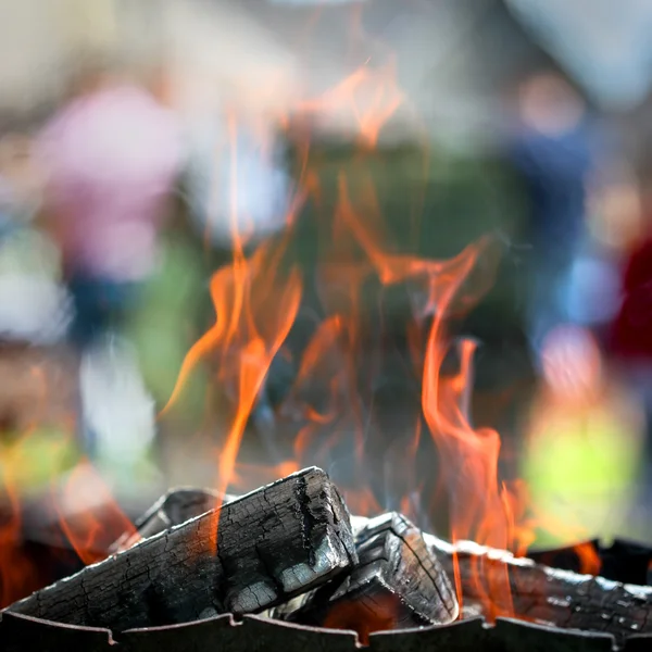 Burning Coals Background — Stock Photo, Image