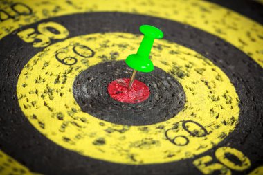 Eski Merkezi hedef yer yeşil Pin