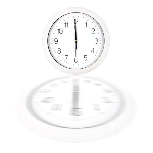 Horloge blanche montrant six heures — Photo