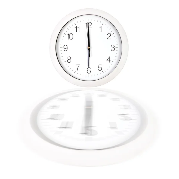 Λευκό ρολόι πρόσωπο δείχνει έξι η ώρα Royalty Free Φωτογραφίες Αρχείου