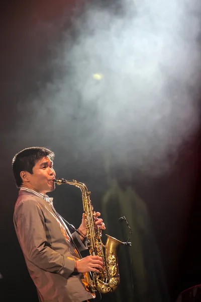 Yosuke Sato no Kaunas Jazz 2015 — Fotografia de Stock