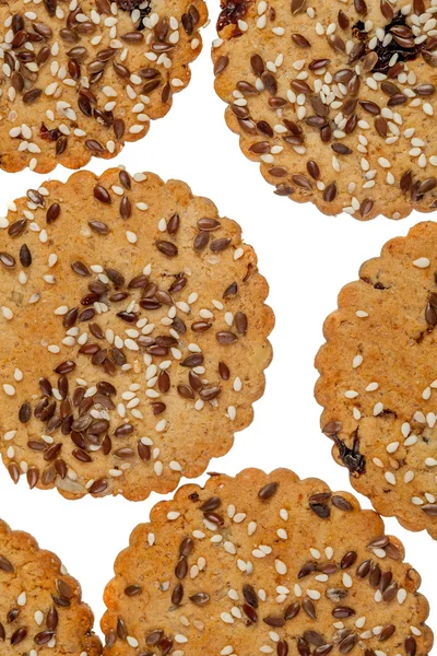 Achtergrond van ronde cookies — Stockfoto