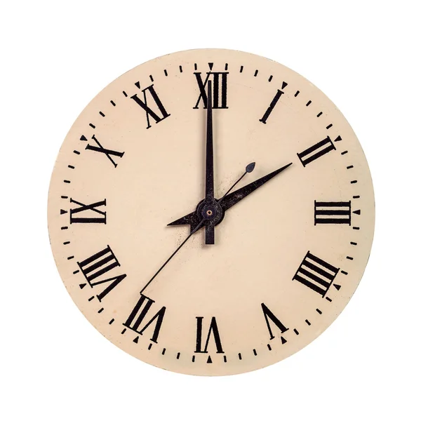 Vintage clock face showing two o'clock — Stock Photo, Image