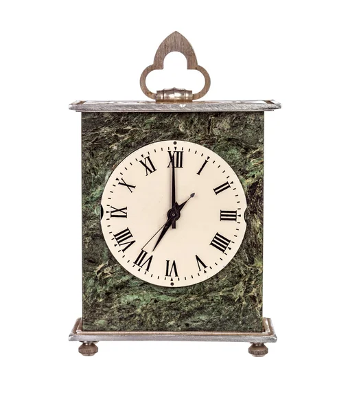 Mantel clock showing seven o'clock — Stock Photo, Image