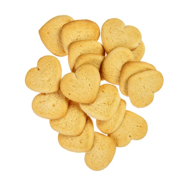 Hartvormige koekjes stapel — Stockfoto